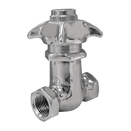 JONES STEPHENS S05105 CROSS HANDLE SELF CLOSE VALV CP 1/2 FIP