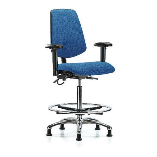 BLUE RIDGE ERGONOMICS BR-ESD-FHBCH-MB-CR-T1-A1-CF-EG-ESDBLU CLEANROOM TASK CHAIR FABRIC BLUE