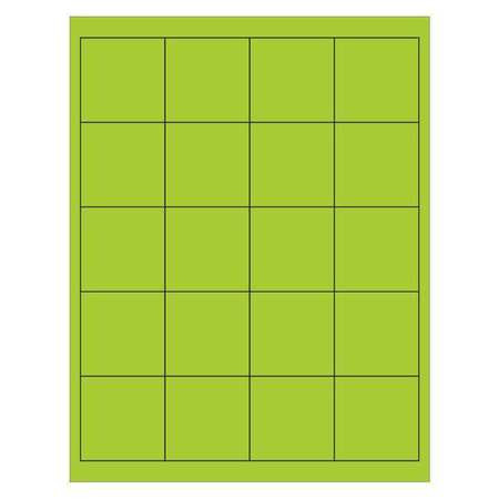 TAPE LOGIC LL172GN LASER LABEL RECT 2X2 FL GREEN PK2000