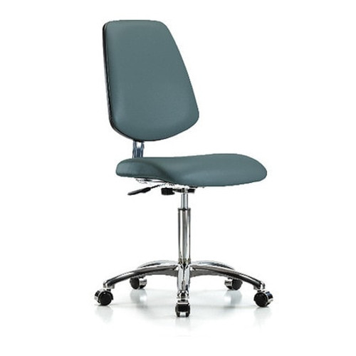 BLUE RIDGE ERGONOMICS BR-CLR-VMBCH-MB-CR-NF-CC-8546 CLEANROOM TASK CHAIR UPHOLSTERED VINYL