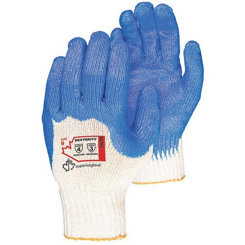 SUPERIOR GLOVE WORKS S7NT-9 KNIT GLOVES BLUE/WHITE PK12