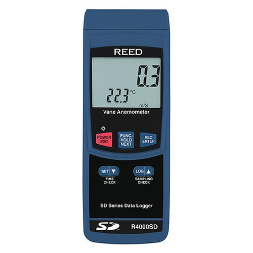 REED INSTRUMENTS R4000SD HVAC SERVICE EQUIPMENT AIRFLOW METERS & 