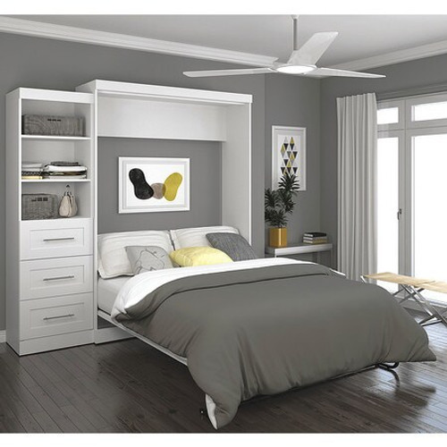 BESTAR 26869-17 QUEEN WALL BED KIT PUR 3DRWR WHITE 90  BESTAR 26869-17 QUEEN WALL BED KIT PUR 3DRWR WHITE 90