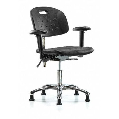 BLUE RIDGE ERGONOMICS BR-CLR-HPDHCH-CR-T1-A1-RG-BLK ESD TASK CHAIR UPHOLSTERED VINYL BLACK