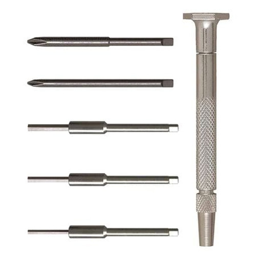 MOODY TOOL 58-0140 CROSS PT/HEX SET 6 PC STEEL