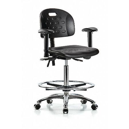 BLUE RIDGE ERGONOMICS BR-HPHBCH-CR-T1-A1-CF-CC-BLK ERGONOMIC CHAIR POLYURETHANE BLACK