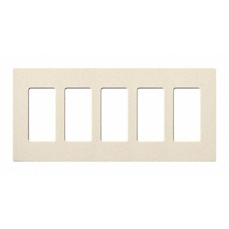 LUTRON CW-5-LA WALLPLATE 5-GANG DECORA LIGHT ALMOND