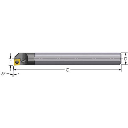 ULTRA-DEX USA E06M SCLPR2-203 INDEXABLE BORING BAR 0.4600 CARBIDE