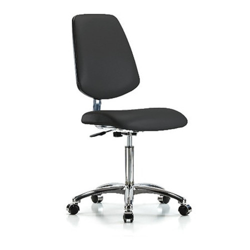 BLUE RIDGE ERGONOMICS BR-CLR-VMBCH-MB-CR-NF-CC-8540 CLEANROOM TASK CHAIR UPHOLSTERED VINYL