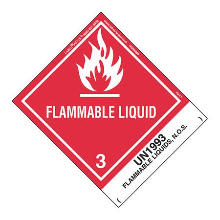 LABELMASTER HSN8000 FLAMMABLE LIQUID LABEL UN1993 PK500