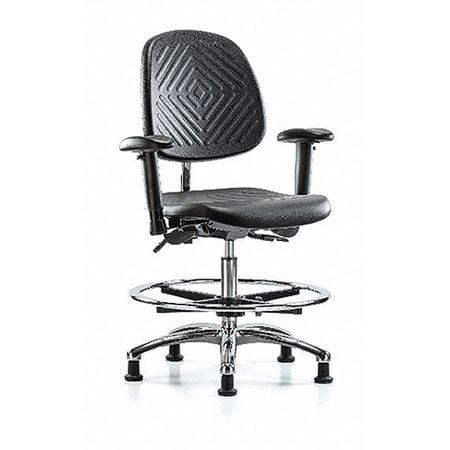 BLUE RIDGE ERGONOMICS BR-NCR-PMBCH-MB-CR-T1-A1-CF-RG-BLK ERGONOMIC CHAIR POLYURETHANE BLACK
