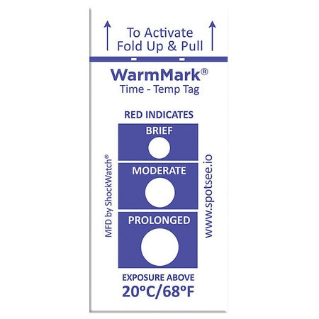 WARMMARK WM 20/68 TEMPERATURE INDICATOR LABEL HEAT PK100