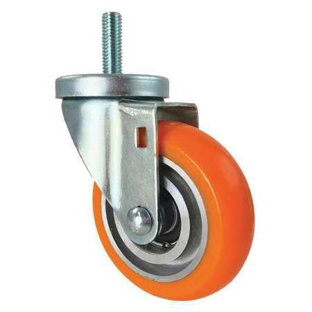 CC APEX CDP-Z-67 SWIVEL STEM CASTER THREADED ORANGE 4 
