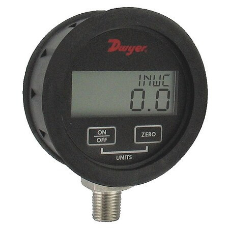 DWYER INSTRUMENTS DPGWB-08 DIGITAL PRESSURE GAUGE 3 DIAL SIZE BLK