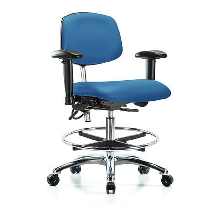 BLUE RIDGE ERGONOMICS BR-NECR-MBCH-CR-T1-A1-CF-EC-ESDBLU ERGONOMIC CHAIR UPHOLSTERED VINYL BLUE