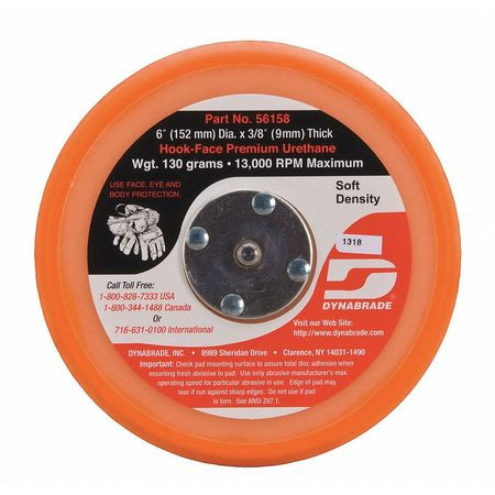 DYNABRADE 56158 NON-VACUUM DISC PAD SHORT NAP 6 