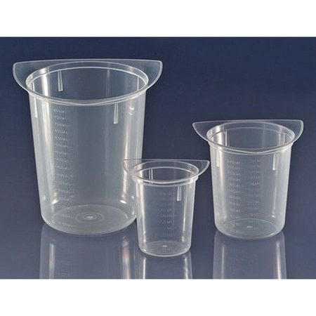 GLOBE SCIENTIFIC 3632 BEAKER, THREE CORNER, CLARIFIED POLYPROP