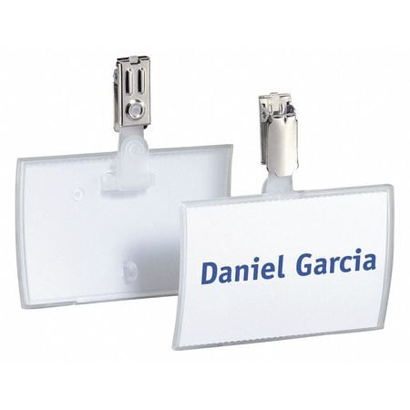 DURABLE OFFICE PRODUCTS CORP. 821619 NAME BADGES STRAP CLIP 1/8 2-1/4 PK25