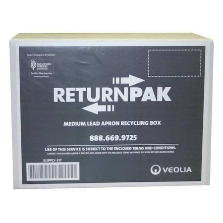RETURNPAK SUPPLY-317 LEAD APRON RECYCLING BOX,MEDIUM