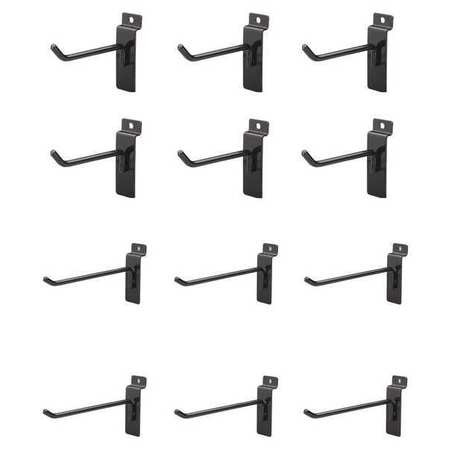 EASY LIVING 11000284 HOOKS PLASTIC 6-4 AND 6-6 BLACK PK12