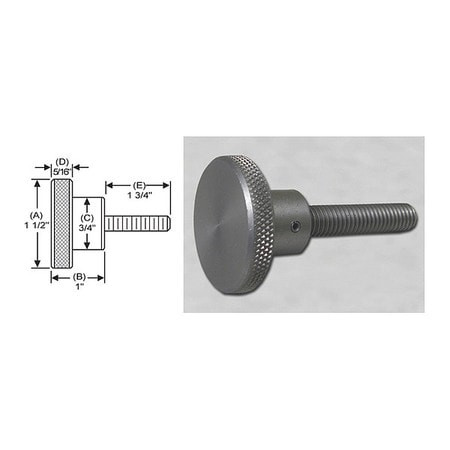 S W MANUFACTURING WSS-022 KNRL KNOB STUD 3/8-16 1.5 DIA. 1.25 STD