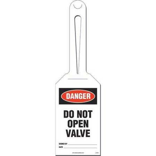 IDESCO KML303A DO NOT OPEN VALVE LOOP SAFETY TAG PK10