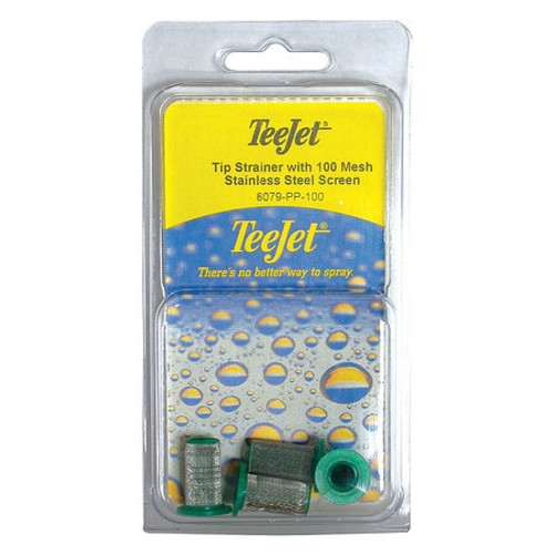 TEEJET PK-8079-PP-100 TIP STRAINER W/100 MESH SS SCREEN PK4
