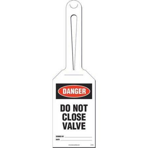 IDESCO KML304A DO NOT CLOSE VALVE LOOP SAFETY TAG PK10