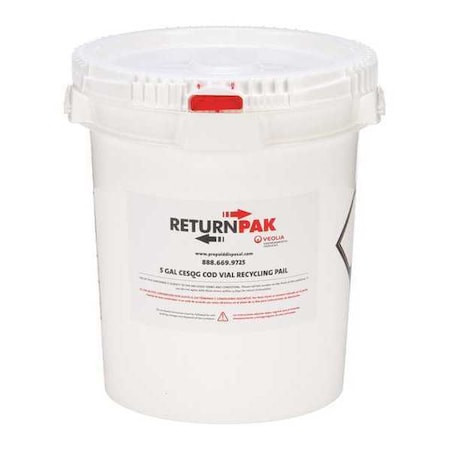 RETURNPAK SUPPLY-309 COD VIAL DISPOSAL PAIL, 5 GAL.
