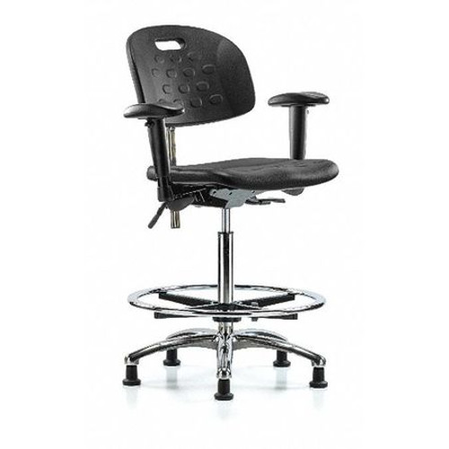 BLUE RIDGE ERGONOMICS BR-CLR-HPHBCH-CR-T0-A1-CF-RG-BLK ESD TASK CHAIR UPHOLSTERED VINYL BLACK