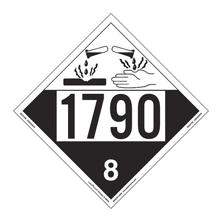 LABELMASTER ZEZ41790 CORROSIVE PLACARD UN 1790 PK25