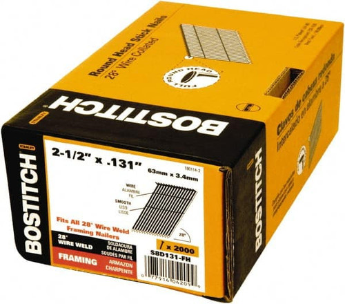 STANLEY S8D131GAL-FH NAIL STK COLL2-3/8INX.131 28DG