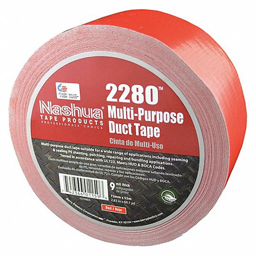 NASHUA 2280-499L77 DUCT TAPE 72MM W 55M L INDUSTRIAL RED