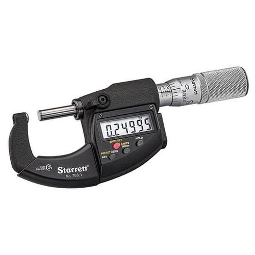 STARRETT 788.1MEXFL MICROMETER - ROUND ANVIL (METRIC) - ALT 