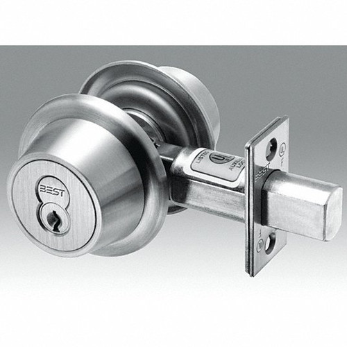 BEST 8T37MSTK626-446M69 DEADBOLT CYLINDRICAL SATIN CHROME