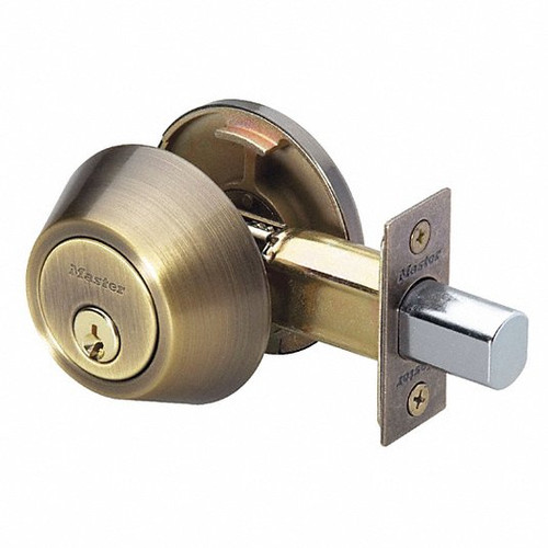 MASTER LOCK DS0605KA4-492V18 DEADBOLT ANTIQUE BRASS SINGLE CYLINDER