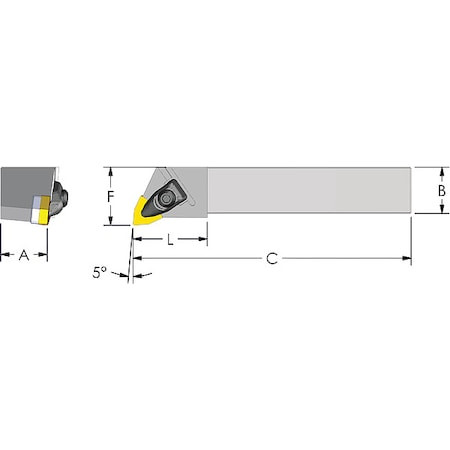 ULTRA-DEX USA DWLNL 12-4B INDEXABLE PROFILING END MILL 1 PHC