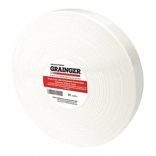 GRAINGER GLOBAL SOURCING TC0132W-49Z367 FOAM TAPE 1/32 12MM W 12MM L PK1296