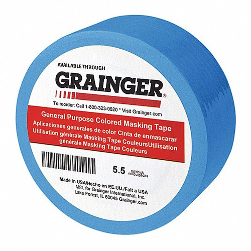 GRAINGER GLOBAL SOURCING TC602-Light Blue-49Z296 MASKING TAPE PAPER BLUE 3/4 PK48