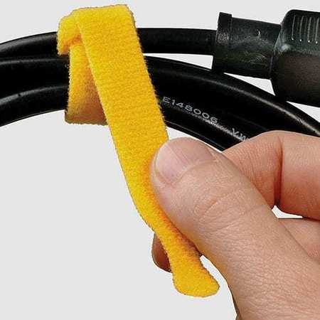 RIP-TIE Y-06-XRL-BK HOOK AND LOOP CABLE TIE 1/2X6 PK100