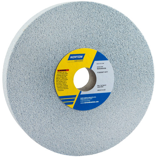 NORTON 66253003228 8" DIAM X 1-1/4" HOLE X 1" THICK, G HARD