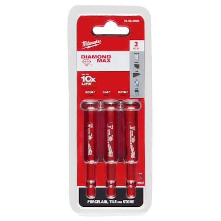 MILWAUKEE ELECTRIC TOOLS 49-56-0500 DIAMOND MAX(TM) DIAMOND GRIT HOLE SAW 3 