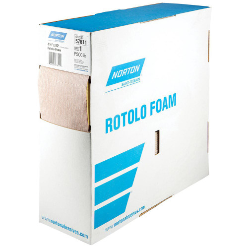 NORTON 66623357611 FOAM SANDING PADS,4-1/2IN X 82FT,500G
