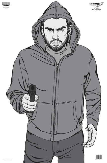 BIRCHWOOD CASEY BC-37016 EZE-SCORER 23 X 35 BC BAD GUY TARGET