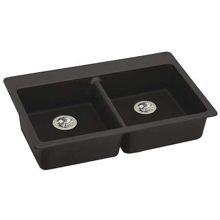 ELKAY ELGAD3322PDBK0 ELKAY QUARTZ CLASSIC 33" X 22" X 5-1/2",