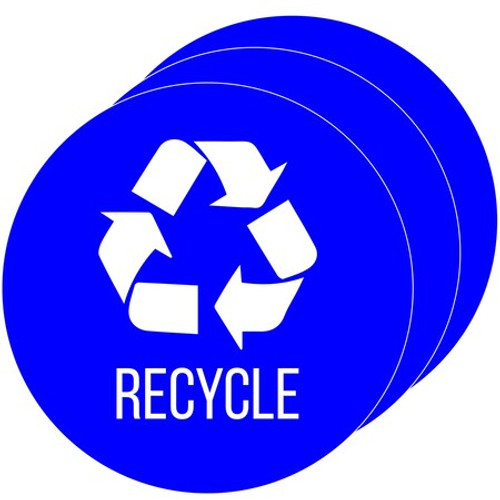 HLS COMMERCIAL HLSKERCYCLE3 VINYL RECYCLE DECAL STICKER SET, UV,PK 3