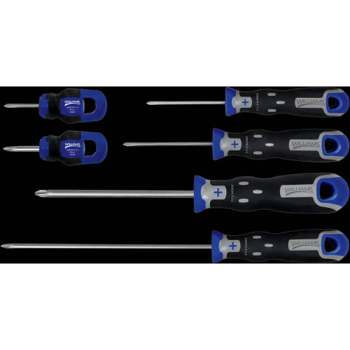 WILLIAMS JHWSPRS-6P 6PC PHILLIPS SCREWDRIVER SET