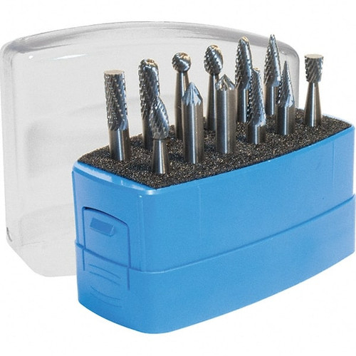 MSC SETM145MMPDC 8 PC DOUBLE CUT BURR SET WITH BALL, CYLI