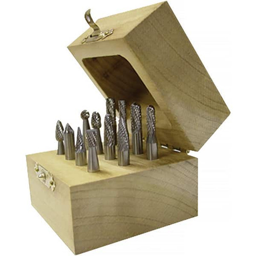 MSC SETM145MMWDC 8 PC DOUBLE CUT BURR SET WITH BALL, CYLI