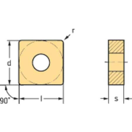 WALTER VALENITE SNMG120412-MK5 WKK10S SQUARE TURNING INSERT,SNMG,CARBIDE